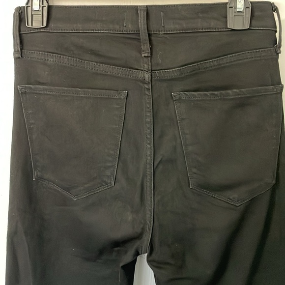 Abercrombie & Fitch NWOT Flare Black Denim Jeans with Slit Size 26 - Picture 8 of 9